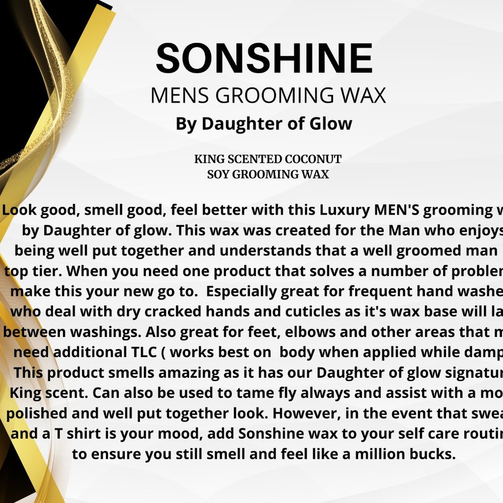 Sonshine Men's Grooming Wax